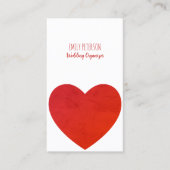 赤いハート 名刺 (正面)