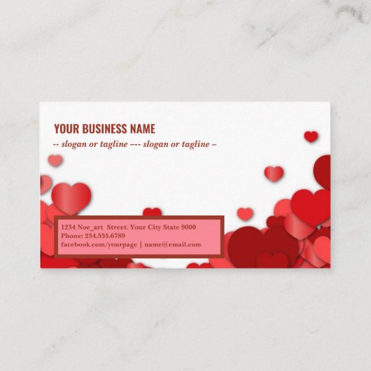 赤いハート 名刺 (裏面)