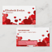 赤いハート 名刺 (正面/裏面)