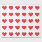 赤いハート-愛、カードスーツ、解剖学 ラッピングペーパー (フラット)