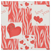 赤いハート、愛、 ファブリック (クローズアップ)