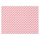 赤いハート、文字、"愛する"。 テーブルクロス (正面(横))