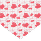 赤いハート、文字、"愛する"。 テーブルクロス (アングル)