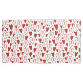 赤いハート 枕カバー (正面)