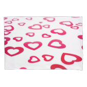 赤いハート 枕カバー (正面)