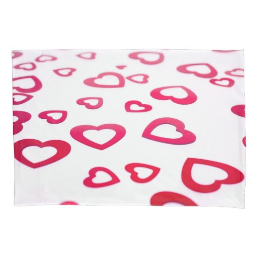 赤いハート 枕カバー (正面)