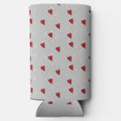 赤いハート（灰色） スリム缶クーラー (裏面)