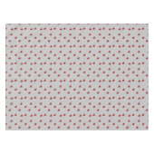 赤いハート(灰色) テーブルクロス (正面(横))