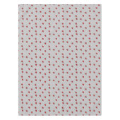 赤いハート(灰色) テーブルクロス (正面)