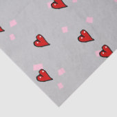 赤いハート(灰色) 薄葉紙 (詳細)