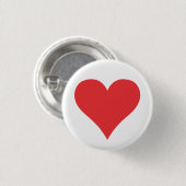 赤いハート 缶バッジ (正面&裏面)