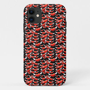 赤いハート（翼が黒い） iPhone 11 ケース