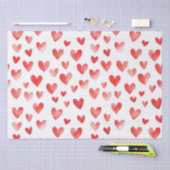 赤いハート 薄葉紙 (クラフト)