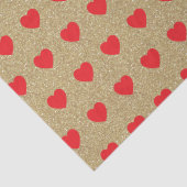 赤いハート、金ゴールドグリッタースパーク 薄葉紙 (詳細)