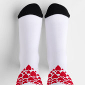 赤いハート、靴下 ソックス (上部)