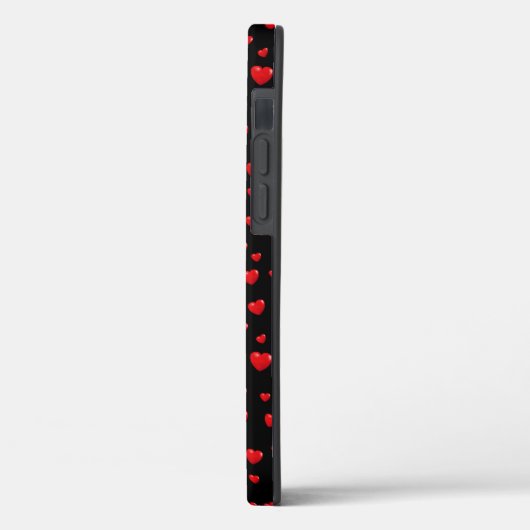 赤いハート（黒） Case-Mate iPhoneケース (裏面 / 左)
