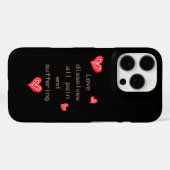 赤いハート Case-Mate iPhoneケース (裏面 (横))