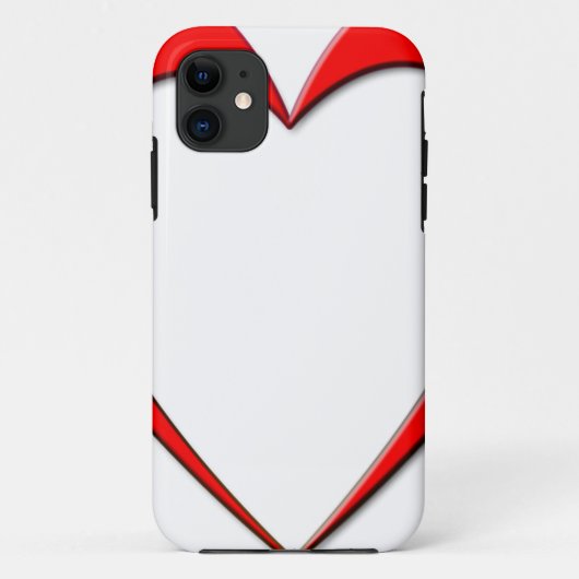 赤いハート Case-Mate iPhoneケース (裏面)