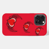 赤いハート iPhoneケース (裏面横)