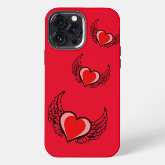 赤いハート iPhoneケース (裏面)
