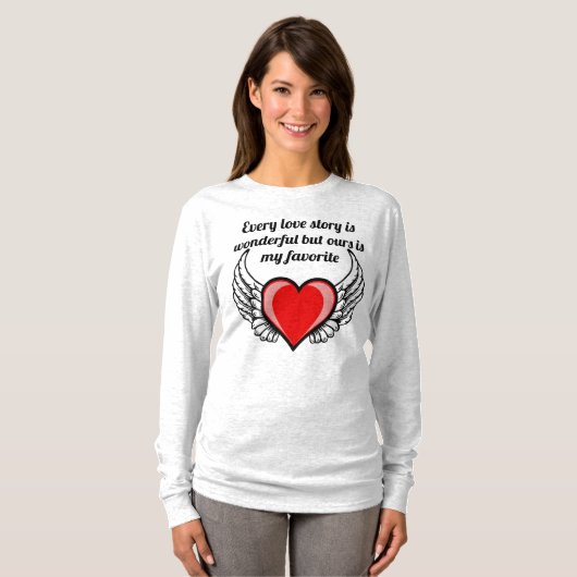 赤いハート Tシャツ (正面フル)