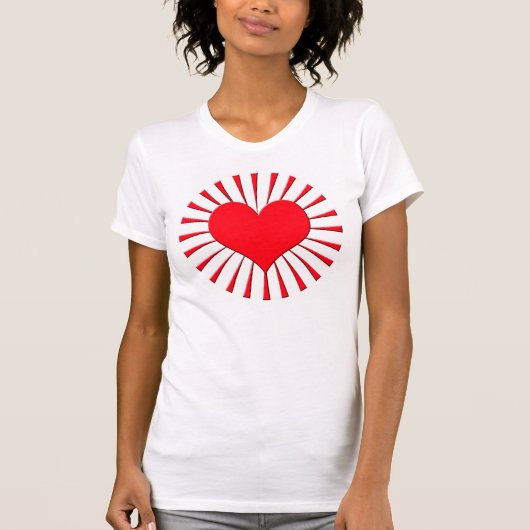赤いハート Tシャツ (正面)