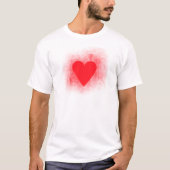 赤いハート Tシャツ (正面)