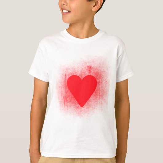 赤いハート Tシャツ (正面)