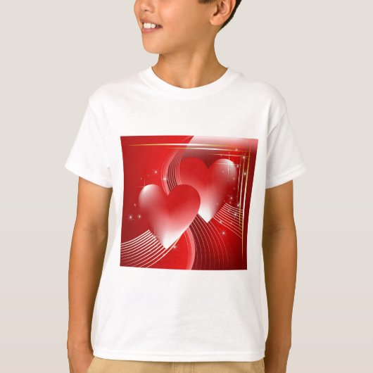 赤いハート Tシャツ (正面)