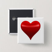赤いハートPin 缶バッジ (正面&裏面)