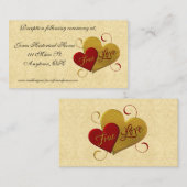 赤いハートTrue 結婚 Loveのエンクロージャカード エンクロージャーカード (正面/裏面)