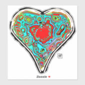 赤いハートv1の秘密構造 シール (シート)