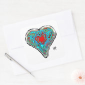 赤いハートv1の秘密構造 スクエアシール (封筒)