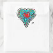 赤いハートv1の秘密構造 スクエアシール (バッグ)