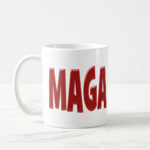 赤いハーフ文字マグカップ付きMAGA コーヒーマグカップ