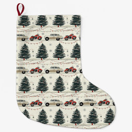 赤いバイクのクリスマスマントルライド ラージクリスマスストッキング