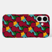 赤いバイクポップ・アートのシルエット Case-Mate iPhoneケース (裏面 (横))