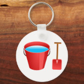 赤いバケツとスペード キーホルダー (正面)