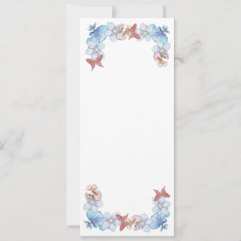 赤いバタフライオーキッドマット4" x 9.25インチ