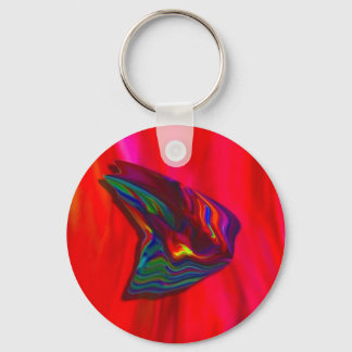 赤いバタフライキーチェーン キーホルダー