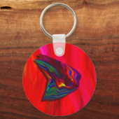 赤いバタフライキーチェーン キーホルダー (正面)