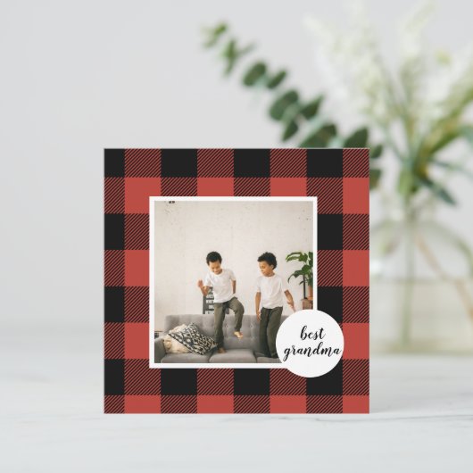 赤いバッファローのプライ最高のドおばあちゃんのプレゼント写真と (スタンド正面)