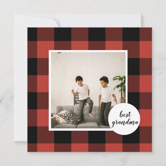 赤いバッファローのプライ最高のドおばあちゃんのプレゼント写真と (正面)