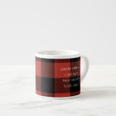 赤いバッファローのプライ最高のドおばあちゃんのプレゼント写真と エスプレッソカップ (正面右)