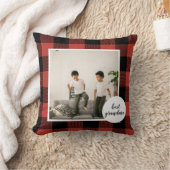 赤いバッファローのプライ最高のドおばあちゃんのプレゼント写真と クッション (ブランケット)