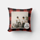 赤いバッファローのプライ最高のドおばあちゃんのプレゼント写真と クッション (正面)