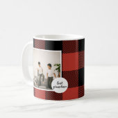 赤いバッファローのプライ最高のドおばあちゃんのプレゼント写真と コーヒーマグカップ (正面左)