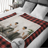 赤いバッファローのプライ最高のドおばあちゃんのプレゼント写真と シェルパブランケット