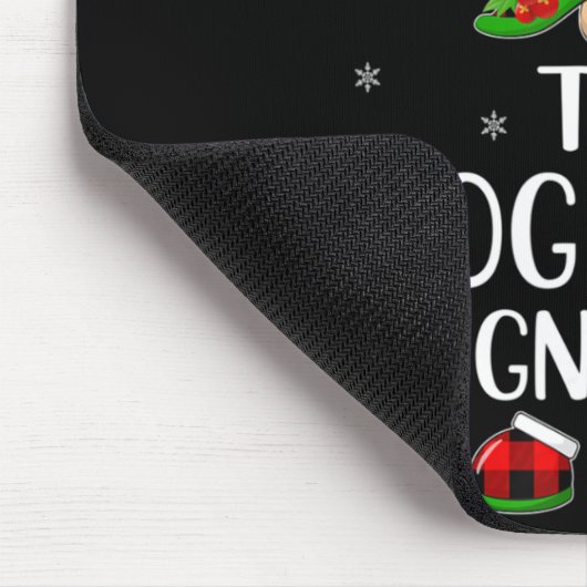 赤いバッファローのプレイド犬のママに一致格言クリス マウスパッド (コーナー)