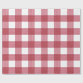 赤いバッファローの格子縞 ラッピングペーパー (フラット)